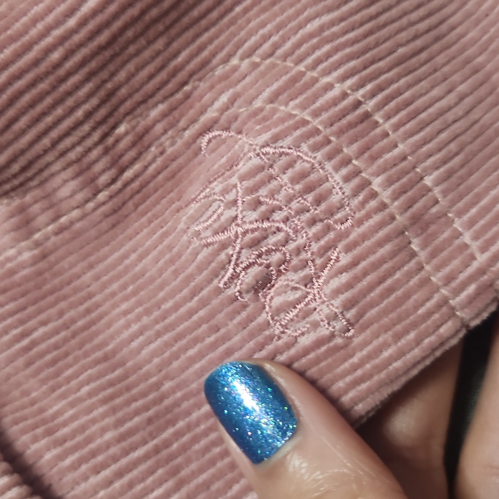 Y2K ROXY Dusty Rose Pink Corduroy Collared Blazer Jacket Coat - Picture 10 of 15
